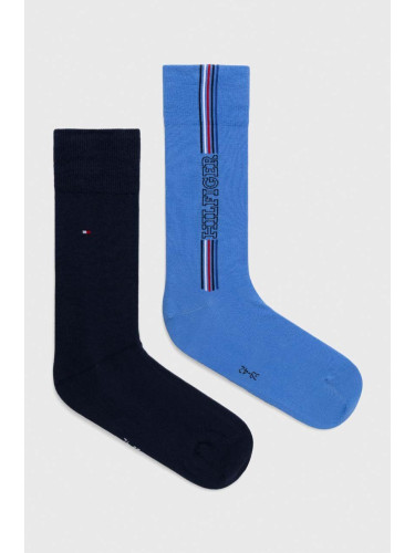 Чорапи Tommy Hilfiger (2 броя) в синьо 701228219