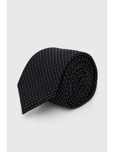 Копринена вратовръзка HUGO в черно 50494297