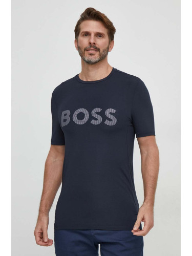Тениска Boss Green в синьо с принт 50506366