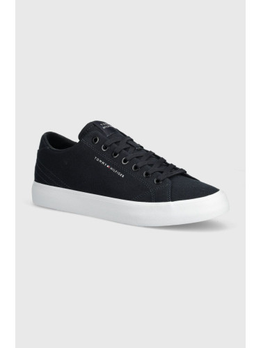 Ниски кецове Tommy Hilfiger TH HI VULC LOW CANVAS в тъмносиньо FM0FM04882