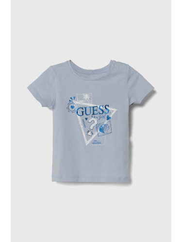 Бебешка тениска Guess в синьо