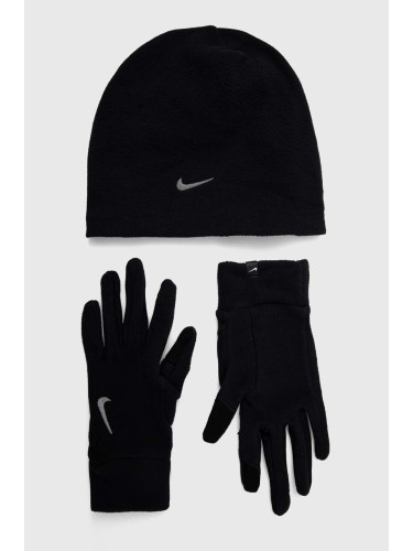 Шапка и ръкавици Nike в черно
