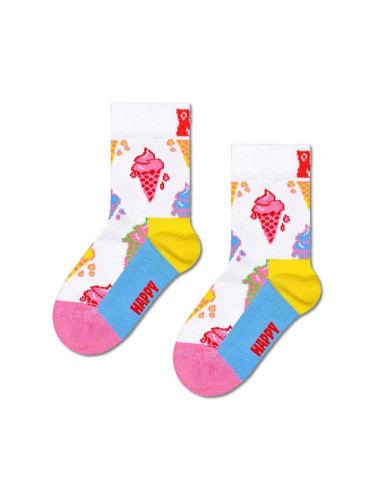 Детски чорапи Happy Socks Kids Ice Cream Sock в бяло