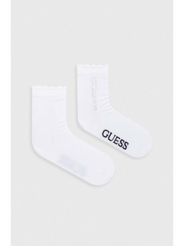 Чорапи Guess VERTICAL в бяло O3YY03 KBZU0