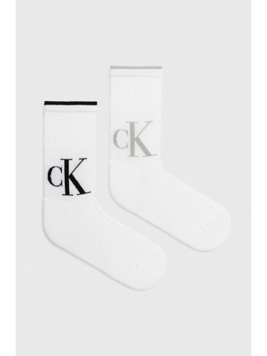 Чорапи Calvin Klein Jeans (2 броя) в бяло 701226663