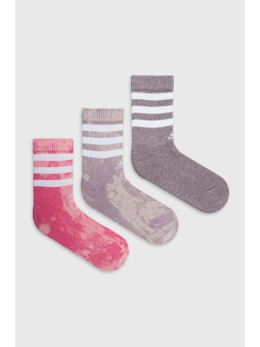 Чорапи adidas (3 броя)  3-pack в розово IP2646