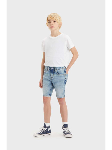 Детски дънков къс панталон Levi's в синьо