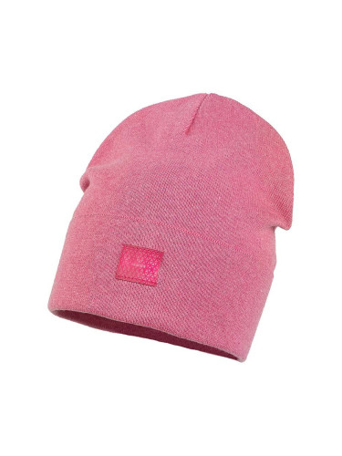 Детска памучна шапка Jamiks VITORIA в розово с фина плетка от памук