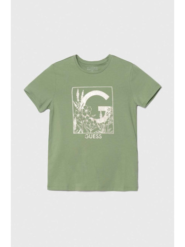 Детска тениска Guess в зелено