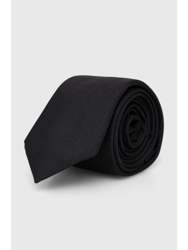 Копринена вратовръзка HUGO в черно 50515589