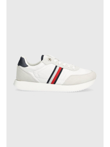 Маратонки Tommy Hilfiger ESSENTIAL RUNNER GLOBAL STRIPES в бяло FW0FW07831