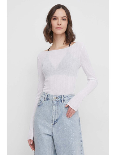 Блуза с дълги ръкави Calvin Klein Jeans в бяло J20J223114