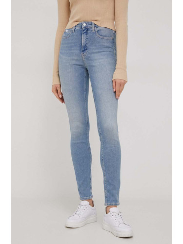 Дънки Calvin Klein Jeans в синьо J20J222142