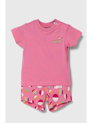 Детски комплект Puma ESS+ SUMMER CAMP Infants Set JS в розово