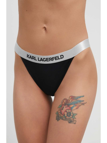 Долнище на бански Karl Lagerfeld в черно