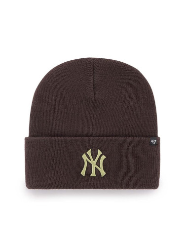 Шапка 47 brand MLB New York Yankees в кафяво