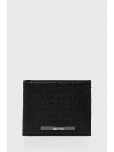 Кожен портфейл Calvin Klein мъжки в черно K50K511835