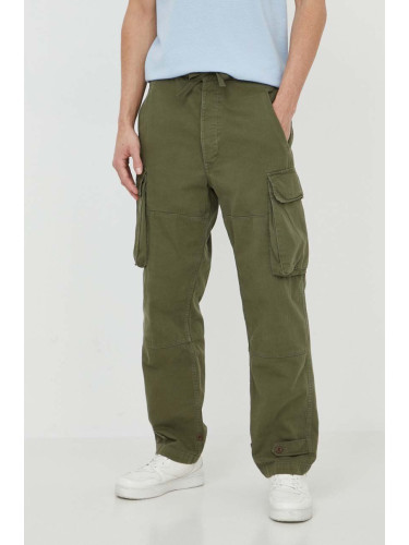 Памучен панталон Polo Ralph Lauren в зелено с кройка тип карго 710932443