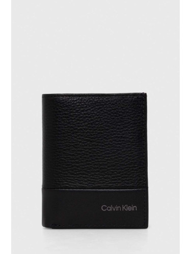 Кожен портфейл Calvin Klein мъжки в черно K50K511667