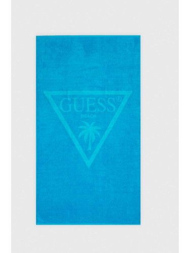 Памучна кърпа Guess в синьо E4GZ03 SG00L