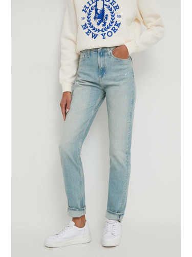 Дънки Calvin Klein Jeans с висока талия J20J222864