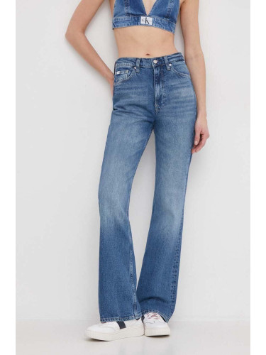 Дънки Calvin Klein Jeans с висока талия J20J222454