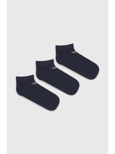 Чорапи Emporio Armani Underwear (3 броя) в тъмносиньо
