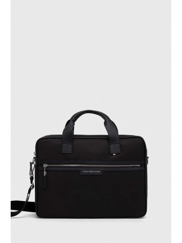 Чанта за лаптоп Tommy Hilfiger в черно AM0AM11836
