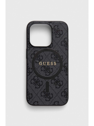 Кейс за телефон Guess iPhone 15 Pro 6,1" в черно