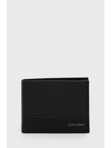 Кожен портфейл Calvin Klein мъжки в черно K50K509179