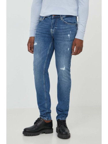 Дънки Pepe Jeans SLIM WORN в бяло от дантела с изчистен дизайн 4027743.753.745