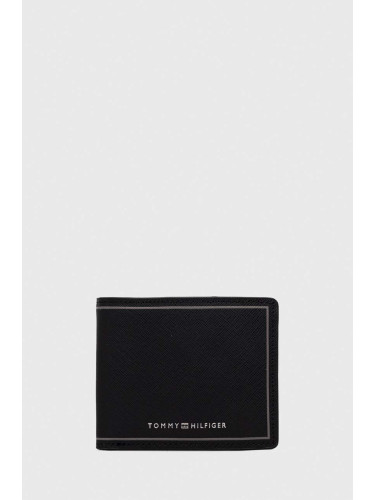 Кожен портфейл Tommy Hilfiger мъжки в черно AM0AM11864