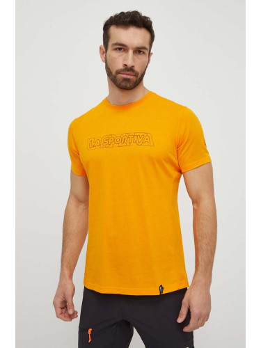 Тениска LA Sportiva Outline в оранжево с принт F28102102