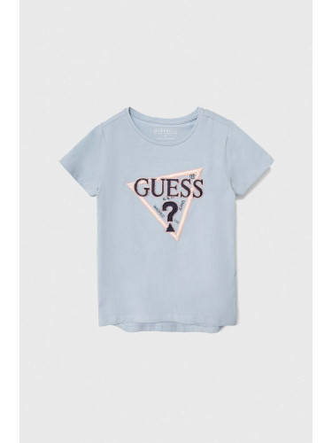 Детска тениска Guess в синьо