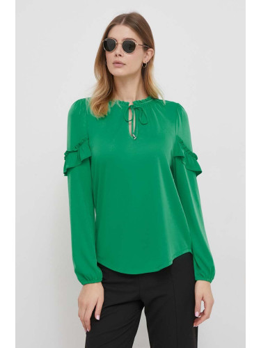 Блуза Lauren Ralph в зелено с изчистен дизайн 200925743