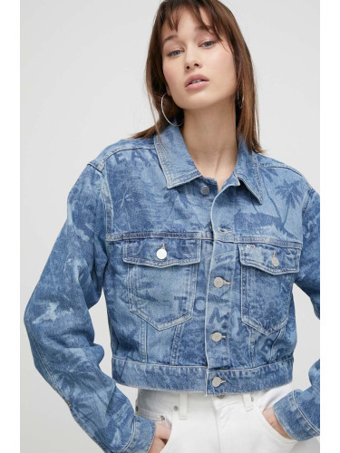 Дънково яке Tommy Jeans в синьо преходен модел DW0DW17664