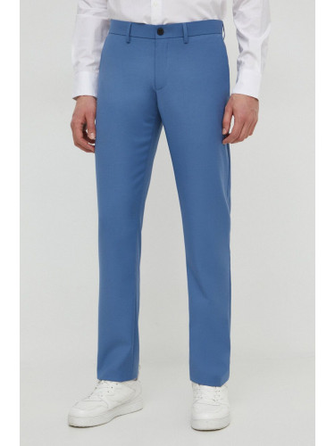 Панталон Sisley в синьо с кройка по тялото