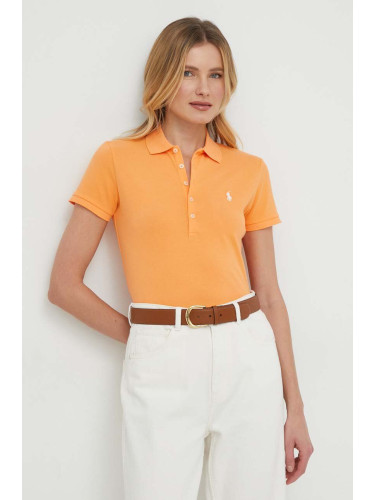 Тениска с яка Polo Ralph Lauren в оранжево 211870245