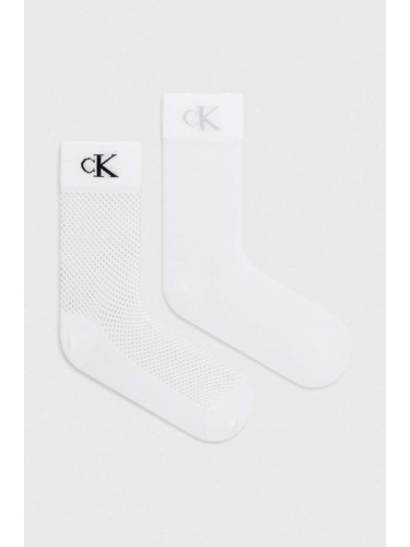 Чорапи Calvin Klein Jeans (2 броя) в бяло 701226664