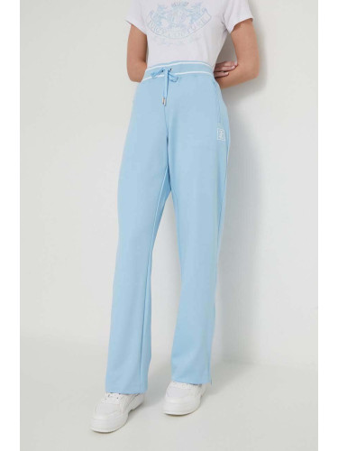 Спортен панталон Juicy Couture в синьо с апликация