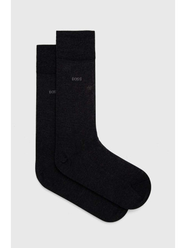 Памучни чорапи BOSS в сиво 50469837