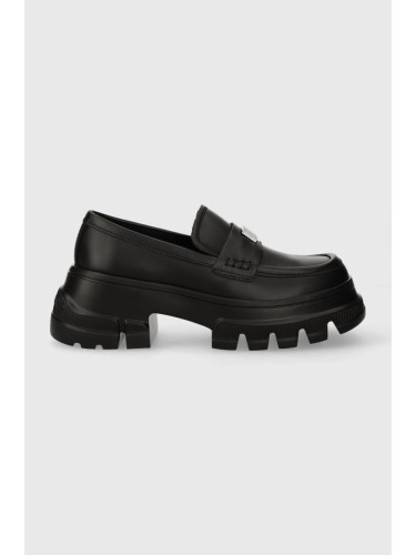 Мокасини Tommy Jeans TJW CHUNKY LOAFER в черно с платформа EN0EN02504