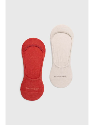 Чорапи Calvin Klein (2 броя) в бежово 701218708