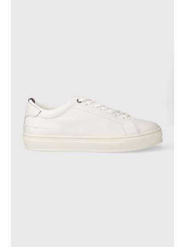 Кожени маратонки Tommy Hilfiger PREMIUM CUPSOLE GRAINED LTH в бяло FM0FM04893