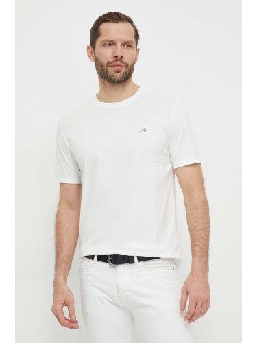 Памучна тениска Marc O'Polo в бяло с изчистен дизайн 421201251054