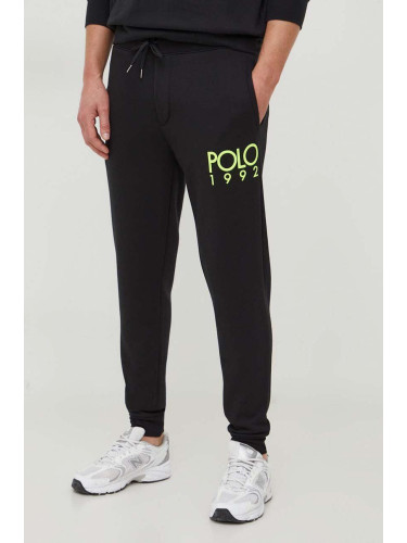 Спортен панталон Polo Ralph Lauren в черно с принт 710926980
