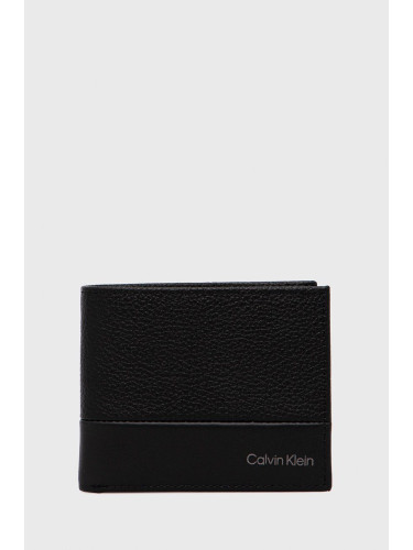 Кожен портфейл Calvin Klein мъжки в черно K50K509182