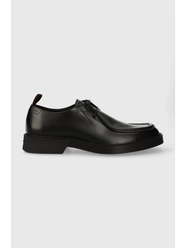 Кожени половинки обувки HUGO Iker в черно 50512736