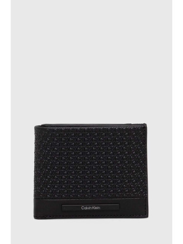 Кожен портфейл Calvin Klein мъжки в черно K50K511378