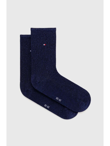 Чорапи Tommy Hilfiger в лилаво